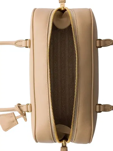 Prada Women's Leather Top-Handle Bag - Beige Khaki | Thumbnail 4