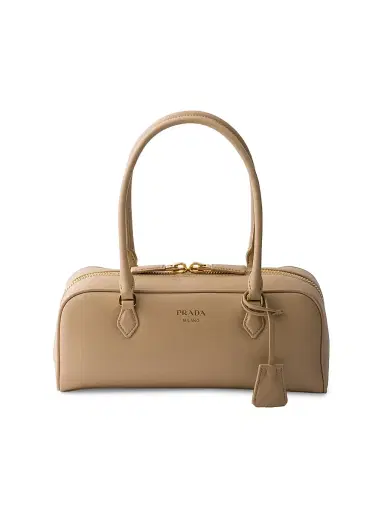 Prada Women's Leather Top-Handle Bag - Beige Khaki | Thumbnail 1