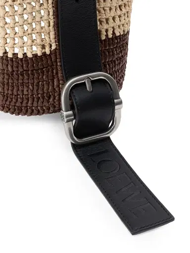 Loewe Men's x Paula's Ibiza Medium Loop Raffia Bucket Bag - Chocolate Natural | Thumbnail 5 Loewe Men's x Paula's Ibiza Medium Loop Raffia Bucket Bag - Chocolate Natural | Thumbnail 5