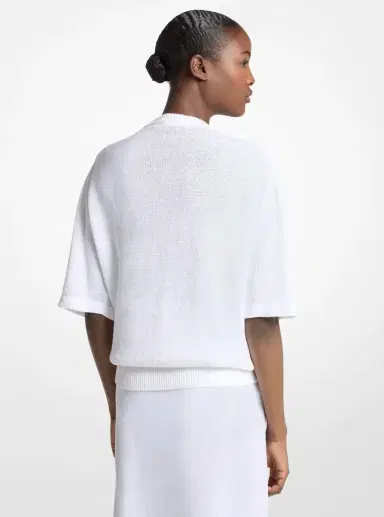 Michael Kors Collection Linen and Cotton T-Shirt | Thumbnail 2 Michael Kors Collection Linen and Cotton T-Shirt | Thumbnail 2