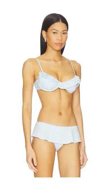 Frankies Bikinis Venus Seersucker Top | Thumbnail 2 Frankies Bikinis Venus Seersucker Top | Thumbnail 2