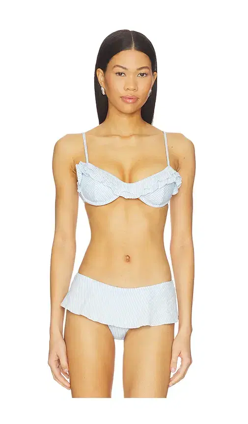 Frankies Bikinis Venus Seersucker Top