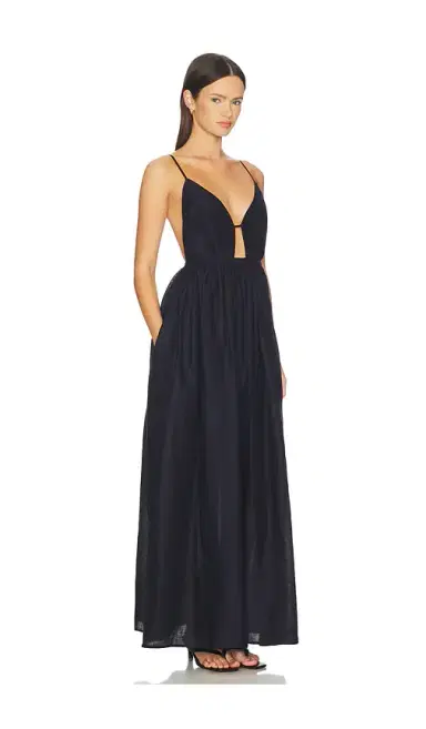 susana monaco Solid Linen Empire Waist Dress | Thumbnail 2