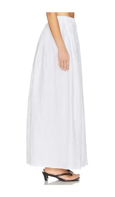 susana monaco Solid Linen Wrap Elastic Skirt | Thumbnail 2