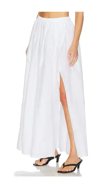 susana monaco Solid Linen Wrap Elastic Skirt | Thumbnail 3