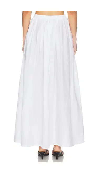susana monaco Solid Linen Wrap Elastic Skirt | Thumbnail 4
