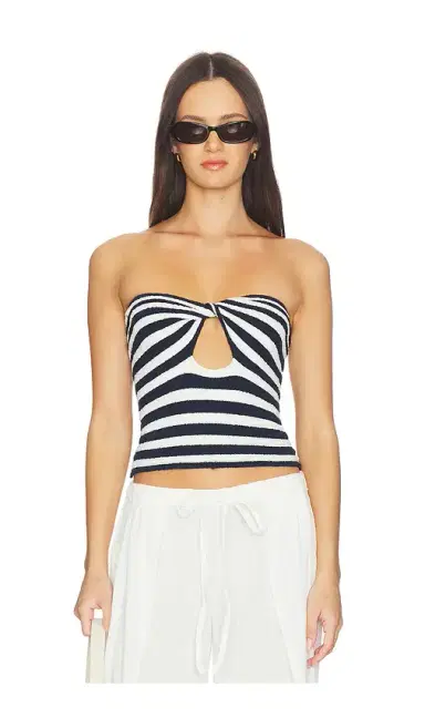 Lovers and Friends Ebony Stripe Knit Tube Top | Thumbnail 1 Lovers and Friends Ebony Stripe Knit Tube Top | Thumbnail 1
