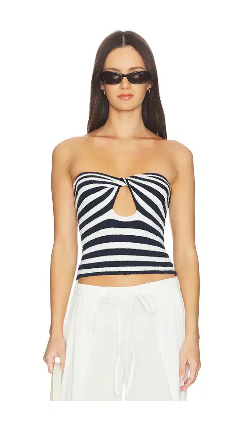 Lovers and Friends Ebony Stripe Knit Tube Top