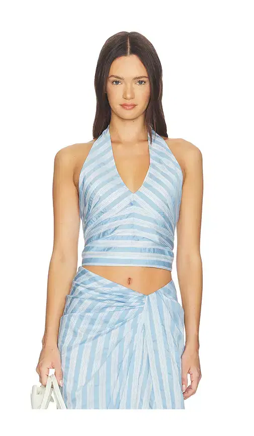 Caprie Yarn-dye Halter Top
