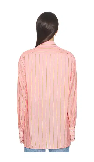 RENGGLI Stripe Boxy Long Sleeve Button Up | Thumbnail 3