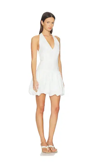 Simkhai Brooke Cotton Halter Mini Dress | Thumbnail 2
