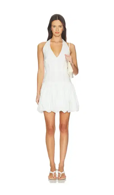 Simkhai Brooke Cotton Halter Mini Dress | Thumbnail 1
