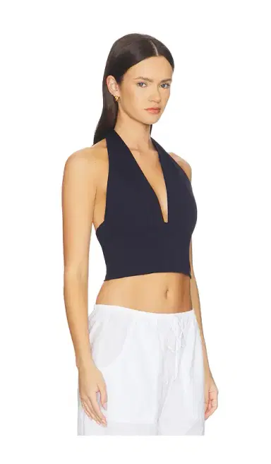 susana monaco Deep Halter Tie Top | Thumbnail 2 susana monaco Deep Halter Tie Top | Thumbnail 2