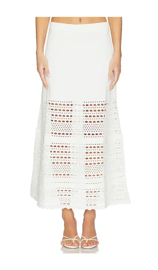 SIMKHAI Westly Open Stitch Knit Skirt