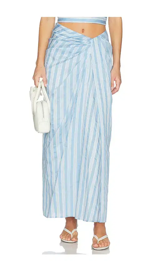 SIMKHAI Liorra Yarn-dye Draped Skirt