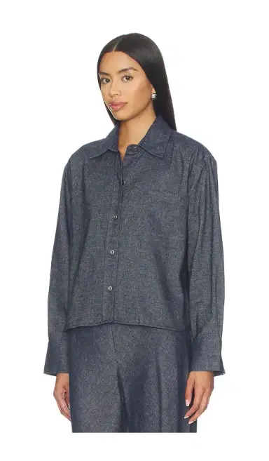 Vince Cropped Long Sleeve Shirt | Thumbnail 2 Vince Cropped Long Sleeve Shirt | Thumbnail 2