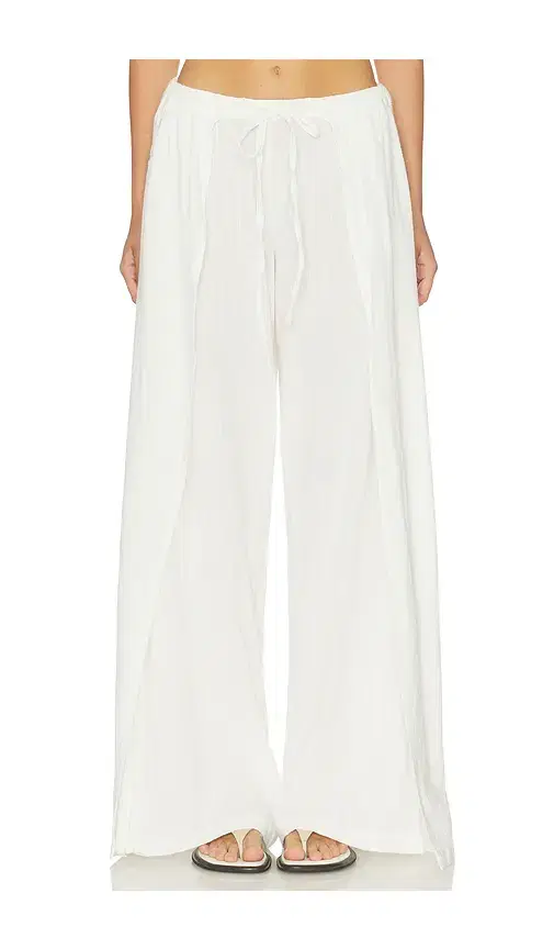 DL Palazzo Low-Rise Relaxed Cotton Gauze Pant