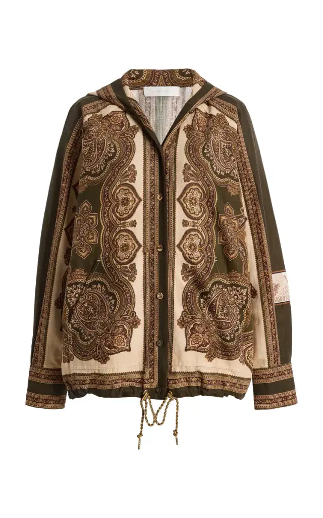 Mahon Cotton Paisley Hooded Shirt