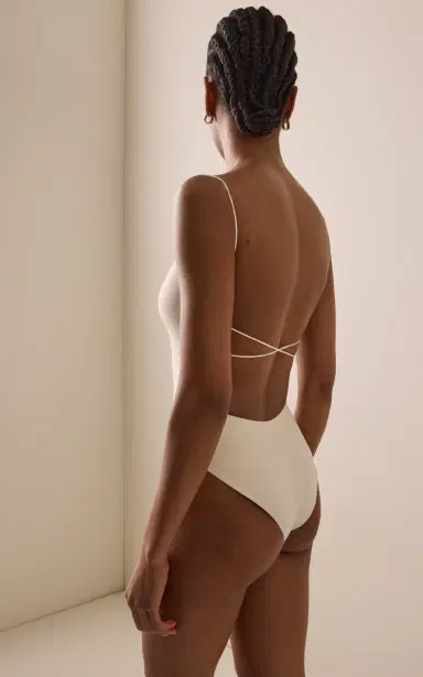 Ziah Fine Strap One-Piece Swimsuit | Thumbnail 3