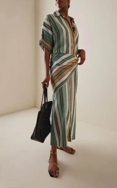 Ilio Nema Melanie Caftan Cotton-Blend Midi Dress | Thumbnail 2 Ilio Nema Melanie Caftan Cotton-Blend Midi Dress | Thumbnail 2