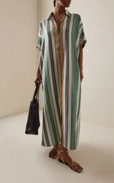 Ilio Nema Melanie Caftan Cotton-Blend Midi Dress | Thumbnail 5 Ilio Nema Melanie Caftan Cotton-Blend Midi Dress | Thumbnail 5