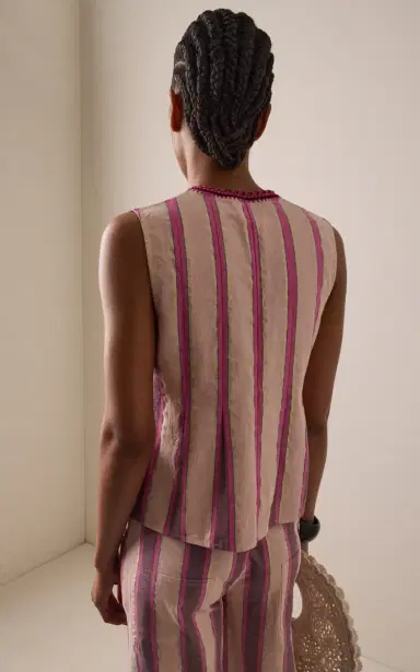 Ilio Nema Tzimi Striped Cotton Top | Thumbnail 4