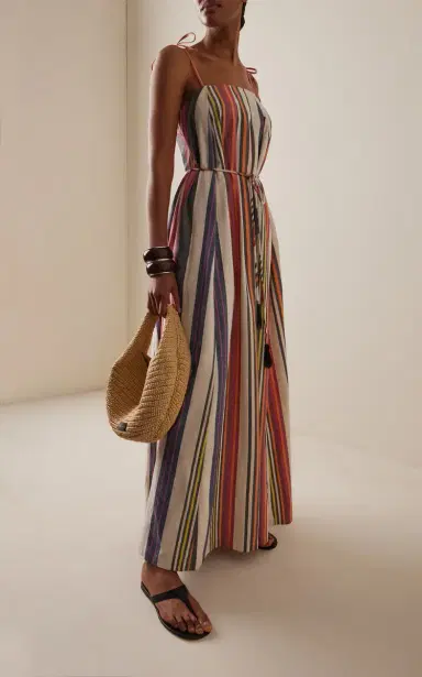 Ilio Nema Nisus Striped Cotton Maxi Dress | Thumbnail 3