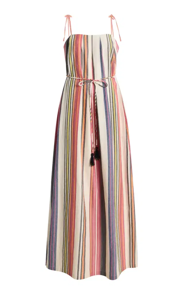 Ilio Nema Nisus Striped Cotton Maxi Dress