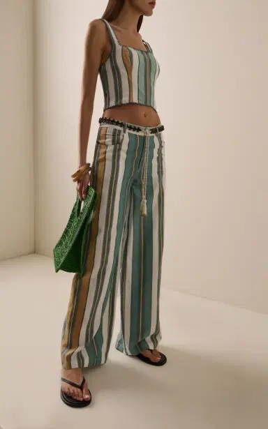 Ilio Nema Odin Striped Cotton-Blend Wide-Leg Pants | Thumbnail 2 Ilio Nema Odin Striped Cotton-Blend Wide-Leg Pants | Thumbnail 2