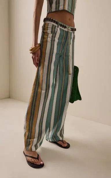 Ilio Nema Odin Striped Cotton-Blend Wide-Leg Pants | Thumbnail 3 Ilio Nema Odin Striped Cotton-Blend Wide-Leg Pants | Thumbnail 3