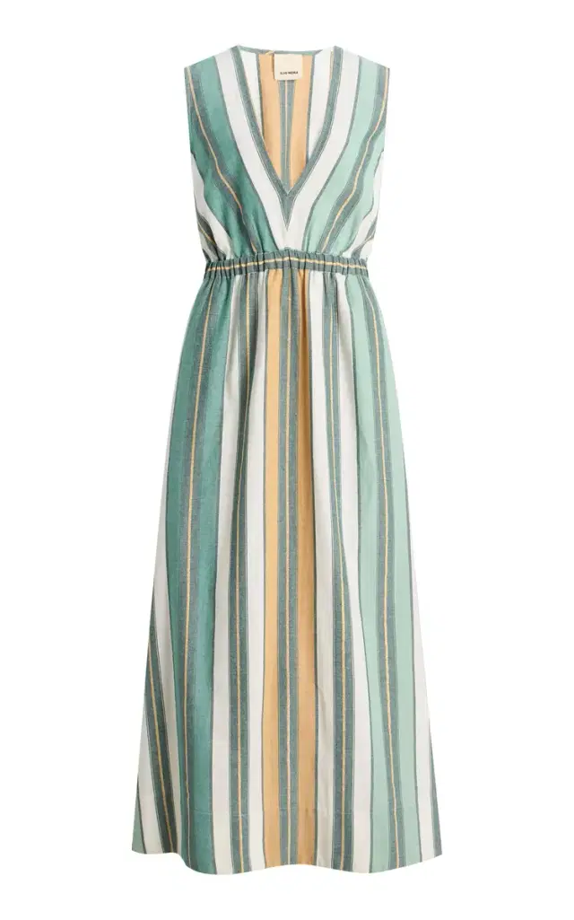 Ilio Nema Eirene Striped Cotton-Blend Maxi Dress