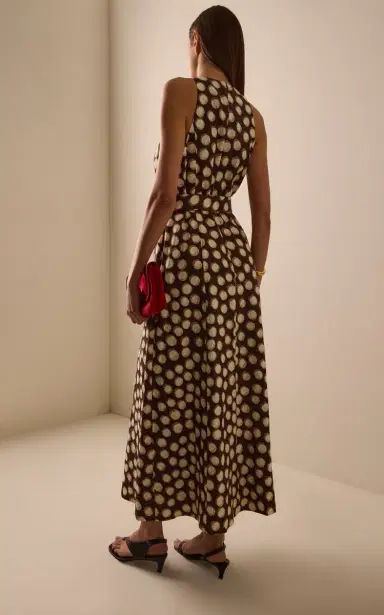 ALÉMAIS Paula Belted Printed Linen Midi Dress | Thumbnail 4 ALÉMAIS Paula Belted Printed Linen Midi Dress | Thumbnail 4