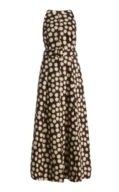 ALÉMAIS Paula Belted Printed Linen Midi Dress | Thumbnail 6 ALÉMAIS Paula Belted Printed Linen Midi Dress | Thumbnail 6