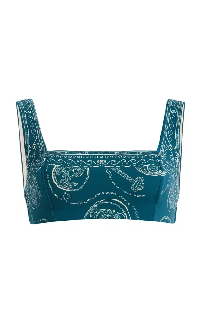 ALÉMAIS Lucky Square-Neck Bikini Top