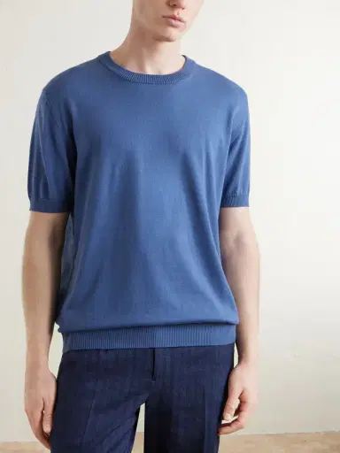 J. Mueser Knitted Cotton T-Shirt - Men | Thumbnail 3