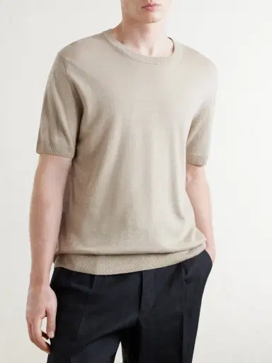 J. Mueser Knitted Linen and Cotton-Blend T-Shirt - Men | Thumbnail 3