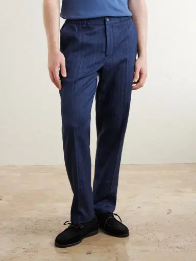 MR P. James Tapered Herringbone Linen-Blend Suit Trousers - Men | Thumbnail 3 MR P. James Tapered Herringbone Linen-Blend Suit Trousers - Men | Thumbnail 3