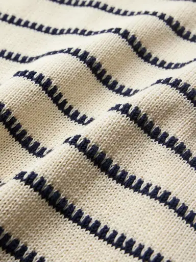Folk Striped Cotton Sweater - Men | Thumbnail 4