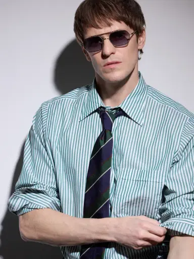 AHLEM Clovis Aviator-Style Silver-Tone Sunglasses - Men | Thumbnail 2