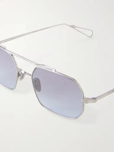 AHLEM Clovis Aviator-Style Silver-Tone Sunglasses - Men | Thumbnail 3