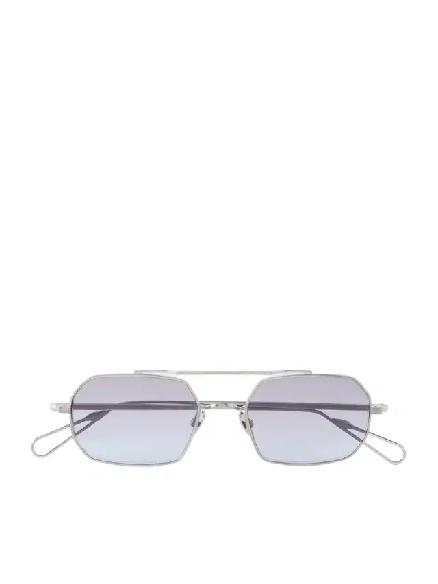 Clovis Aviator-Style Silver-Tone Sunglasses - Men