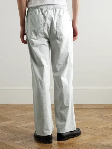 Folk Straight-Pleated Cotton-Blend Seersucker Trousers - Men | Thumbnail 4 Folk Straight-Pleated Cotton-Blend Seersucker Trousers - Men | Thumbnail 4