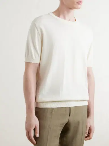 J. Mueser Knitted Cotton T-Shirt - Men | Thumbnail 3