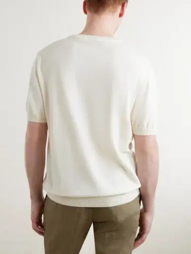 J. Mueser Knitted Cotton T-Shirt - Men | Thumbnail 4