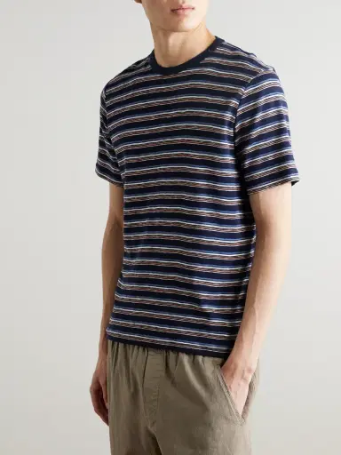 Folk Striped Organic Cotton-Jersey T-Shirt - Men | Thumbnail 3
