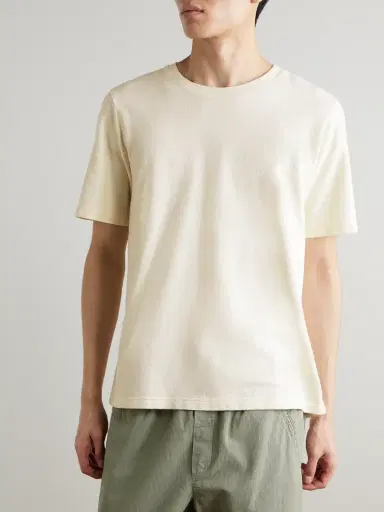 Folk Textured Cotton T-Shirt - Men | Thumbnail 3