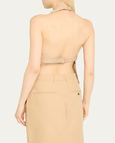 WARDROBE.NYC Drill Backless Halter Top | Thumbnail 3