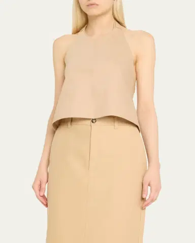 WARDROBE.NYC Drill Backless Halter Top | Thumbnail 4