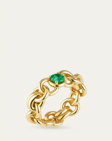 Spinelli Kilcollin Large Fused Serpens Ring with 5mm Emerald | Thumbnail 3