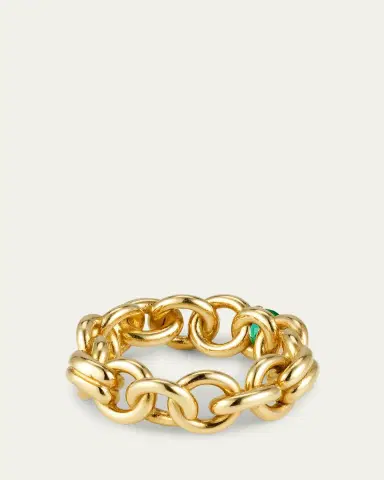 Spinelli Kilcollin Large Fused Serpens Ring with 5mm Emerald | Thumbnail 4